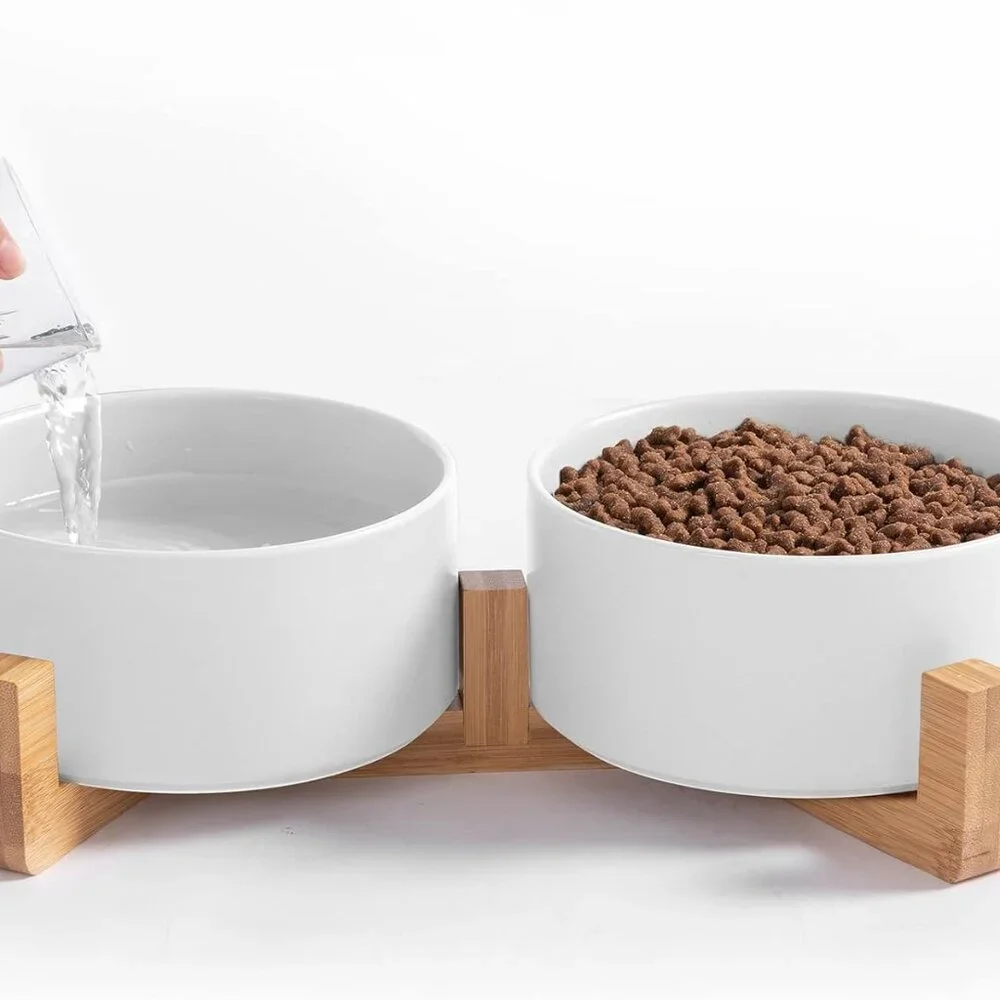 Ceramic Pet Bowl Set (Cat or Small Dogs) 1 3/4 Cups X 2, 5.1